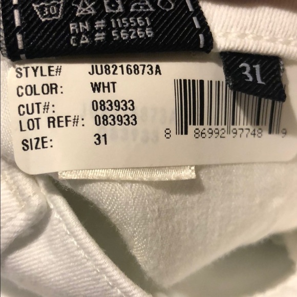 7 For All Mankind White Ankle Straight Leg Jeans - Picture 6 of 7